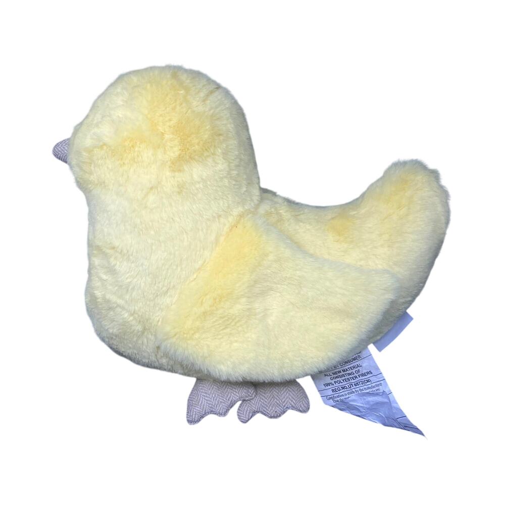 Cupcakes and Cashmere Easter Chick Pillow Plush Yellow Bird Soft Home Decor